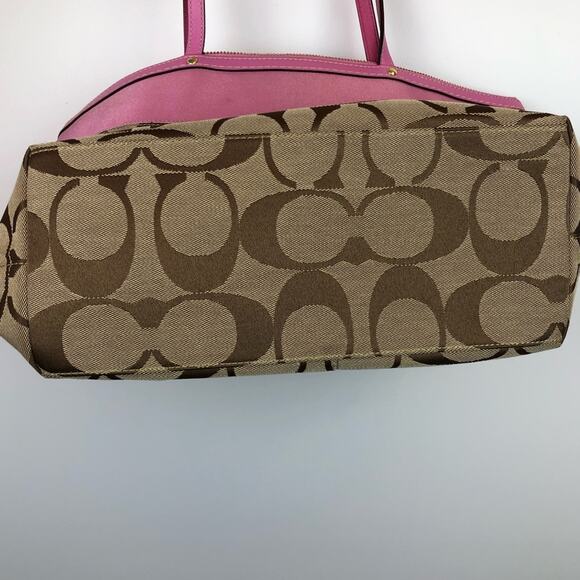 Coach Signature Stripe tote pink - Picture 8 of 9